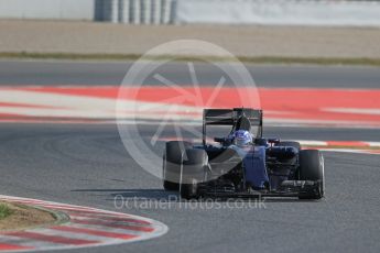 World © Octane Photographic Ltd. Scuderia Toro Rosso STR11 – Max Verstappen. Thursday 25th February 2016, F1 Winter testing, Circuit de Barcelona Catalunya, Spain, Day 4. Digital Ref : 1507LB1D2698