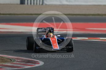 World © Octane Photographic Ltd. Manor Racing MRT05 – Rio Haryanto. Thursday 25th February 2016, F1 Winter testing, Circuit de Barcelona Catalunya, Spain, Day 4. Digital Ref : 1507LB1D2716