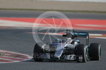 World © Octane Photographic Ltd. Mercedes AMG Petronas F1 W07 Hybrid – Lewis Hamilton. Thursday 25th February 2016, F1 Winter testing, Circuit de Barcelona Catalunya, Spain, Day 4. Digital Ref : 1507LB1D2725