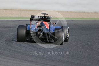 World © Octane Photographic Ltd. Manor Racing MRT05 – Rio Haryanto. Thursday 25th February 2016, F1 Winter testing, Circuit de Barcelona Catalunya, Spain, Day 4. Digital Ref : 1507LB1D2822