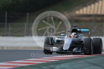 World © Octane Photographic Ltd. Mercedes AMG Petronas F1 W07 Hybrid – Lewis Hamilton. Thursday 25th February 2016, F1 Winter testing, Circuit de Barcelona Catalunya, Spain, Day 4. Digital Ref : 1507LB1D2900