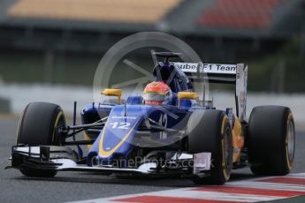 World © Octane Photographic Ltd. Sauber F1 Team C34 – Felipe Nasr. Thursday 25th February 2016, F1 Winter testing, Circuit de Barcelona Catalunya, Spain, Day 4. Digital Ref : 1507LB1D2937