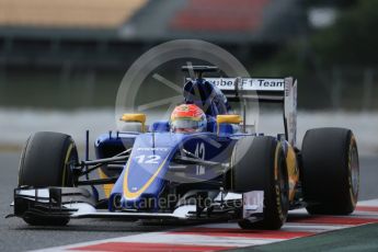 World © Octane Photographic Ltd. Sauber F1 Team C34 – Felipe Nasr. Thursday 25th February 2016, F1 Winter testing, Circuit de Barcelona Catalunya, Spain, Day 4. Digital Ref : 1507LB1D3009