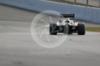 World © Octane Photographic Ltd. Sahara Force India VJM09 - Alfonso Celis. Thursday 25th February 2016, F1 Winter testing, Circuit de Barcelona Catalunya, Spain, Day 4. Digital Ref : 1507LB1D3098