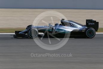 World © Octane Photographic Ltd. Mercedes AMG Petronas F1 W07 Hybrid – Nico Rosberg. Thursday 25th February 2016, F1 Winter testing, Circuit de Barcelona Catalunya, Spain, Day 4. Digital Ref : 1507LB1D3512