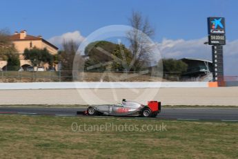World © Octane Photographic Ltd. Haas F1 Team VF-16 – Esteban Gutierrez. Thursday 25th February 2016, F1 Winter testing, Circuit de Barcelona Catalunya, Spain, Day 4. Digital Ref : 1507LB1D3578