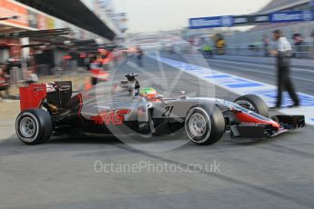 World © Octane Photographic Ltd. Haas F1 Team VF-16 – Esteban Gutierrez. Thursday 25th February 2016, F1 Winter testing, Circuit de Barcelona Catalunya, Spain, Day 4. Digital Ref : 1507LB1L0647