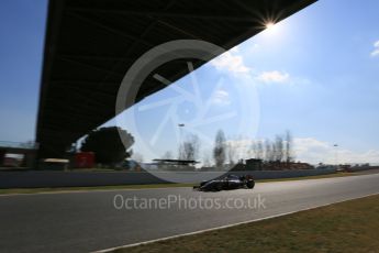 World © Octane Photographic Ltd. Haas F1 Team VF-16 – Esteban Gutierrez. Thursday 25th February 2016, F1 Winter testing, Circuit de Barcelona Catalunya, Spain, Day 4. Digital Ref : 1507LB5D8523