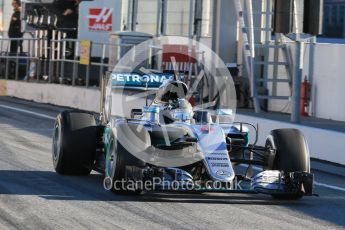 World © Octane Photographic Ltd. Mercedes AMG Petronas W07 Hybrid – Nico Rosberg. Tuesday 1st March 2016, F1 Winter testing, Circuit de Barcelona Catalunya, Spain, Day 5. Digital Ref : 1508LB1D4140