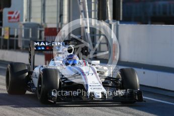 World © Octane Photographic Ltd. Williams Martini Racing, Williams Mercedes FW38 – Valtteri Bottas. Tuesday 1st March 2016, F1 Winter testing, Circuit de Barcelona Catalunya, Spain, Day 5. Digital Ref : 1508LB1D4208