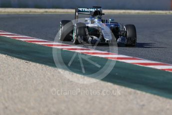 World © Octane Photographic Ltd. Mercedes AMG Petronas W07 Hybrid – Nico Rosberg. Tuesday 1st March 2016, F1 Winter testing, Circuit de Barcelona Catalunya, Spain, Day 5. Digital Ref : 1508LB1D4325