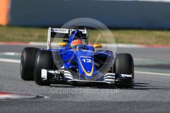 World © Octane Photographic Ltd. Sauber F1 Team C35 – Felipe Nasr. Tuesday 1st March 2016, F1 Winter testing, Circuit de Barcelona Catalunya, Spain, Day 5. Digital Ref : 1508LB1D4406