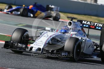 World © Octane Photographic Ltd. Williams Martini Racing, Williams Mercedes FW38 – Valtteri Bottas. Tuesday 1st March 2016, F1 Winter testing, Circuit de Barcelona Catalunya, Spain, Day 5. Digital Ref : 1508LB1D4425