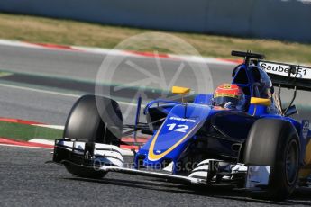 World © Octane Photographic Ltd. Sauber F1 Team C35 – Felipe Nasr. Tuesday 1st March 2016, F1 Winter testing, Circuit de Barcelona Catalunya, Spain, Day 5. Digital Ref : 1508LB1D4433