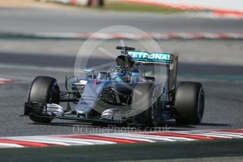 World © Octane Photographic Ltd. Mercedes AMG Petronas W07 Hybrid – Nico Rosberg. Tuesday 1st March 2016, F1 Winter testing, Circuit de Barcelona Catalunya, Spain, Day 5. Digital Ref : 1508LB1D4644
