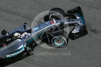 World © Octane Photographic Ltd. Mercedes AMG Petronas W07 Hybrid – Lewis Hamilton. Tuesday 1st March 2016, F1 Winter testing, Circuit de Barcelona Catalunya, Spain, Day 5. Digital Ref : 1508LB1D4802