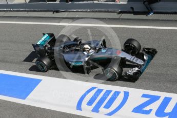 World © Octane Photographic Ltd. Mercedes AMG Petronas W07 Hybrid – Lewis Hamilton. Tuesday 1st March 2016, F1 Winter testing, Circuit de Barcelona Catalunya, Spain, Day 5. Digital Ref : 1508LB1D4821