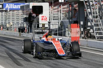 World © Octane Photographic Ltd. Manor Racing MRT05 – Rio Haryanto. Tuesday 1st March 2016, F1 Winter testing, Circuit de Barcelona Catalunya, Spain, Day 5. Digital Ref : 1508LB1D4951