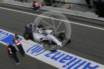 World © Octane Photographic Ltd. Williams Martini Racing, Williams Mercedes FW38 – Valtteri Bottas. Tuesday 1st March 2016, F1 Winter testing, Circuit de Barcelona Catalunya, Spain, Day 5. Digital Ref : 1508LB1D5017