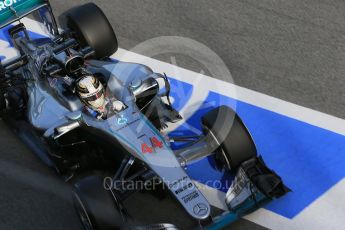 World © Octane Photographic Ltd. Mercedes AMG Petronas W07 Hybrid – Lewis Hamilton. Tuesday 1st March 2016, F1 Winter testing, Circuit de Barcelona Catalunya, Spain, Day 5. Digital Ref : 1508LB1D5236