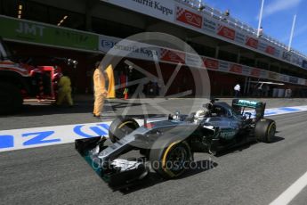 World © Octane Photographic Ltd. Mercedes AMG Petronas W07 Hybrid – Lewis Hamilton. Tuesday 1st March 2016, F1 Winter testing, Circuit de Barcelona Catalunya, Spain, Day 5. Digital Ref : 1508LB5D9165