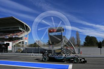 World © Octane Photographic Ltd. Mercedes AMG Petronas W07 Hybrid – Lewis Hamilton. Tuesday 1st March 2016, F1 Winter testing, Circuit de Barcelona Catalunya, Spain, Day 5. Digital Ref : 1508LB5D9200