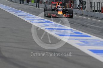 World © Octane Photographic Ltd. Red Bull Racing-TAG Heuer RB12 - Daniel Ricciardo. Wednesday 2nd March 2016, F1 Winter testing, Circuit de Barcelona Catalunya, Spain, Day 6. Digital Ref : 1509LB1D5382