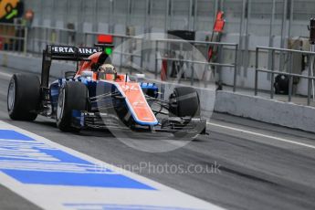 World © Octane Photographic Ltd. Manor Racing MRT05 - Pascal Wehrlein. Wednesday 2nd March 2016, F1 Winter testing, Circuit de Barcelona Catalunya, Spain, Day 6. Digital Ref : 1509LB1D5414