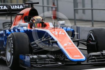 World © Octane Photographic Ltd. Manor Racing MRT05 - Pascal Wehrlein. Wednesday 2nd March 2016, F1 Winter testing, Circuit de Barcelona Catalunya, Spain, Day 6. Digital Ref : 1509LB1D5433
