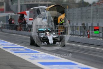 World © Octane Photographic Ltd. Mercedes AMG Petronas W07 Hybrid – Lewis Hamilton. Wednesday 2nd March 2016, F1 Winter testing, Circuit de Barcelona Catalunya, Spain, Day 6. Digital Ref : 1509LB1D5513