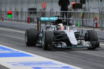 World © Octane Photographic Ltd. Mercedes AMG Petronas W07 Hybrid – Lewis Hamilton. Wednesday 2nd March 2016, F1 Winter testing, Circuit de Barcelona Catalunya, Spain, Day 6. Digital Ref : 1509LB1D5526