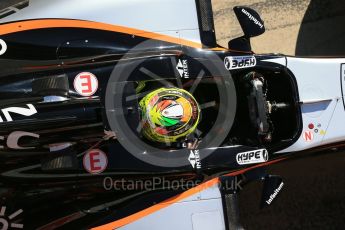World © Octane Photographic Ltd. Sahara Force India VJM09 - Sergio Perez. Wednesday 2nd March 2016, F1 Winter testing, Circuit de Barcelona Catalunya, Spain, Day 6. Digital Ref : 1509LB1D5616