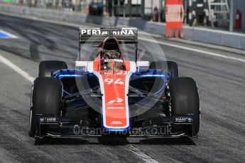 World © Octane Photographic Ltd. Manor Racing MRT05 - Pascal Wehrlein Wednesday 2nd March 2016, F1 Winter testing, Circuit de Barcelona Catalunya, Spain, Day 6. Digital Ref : 1509LB1D5836