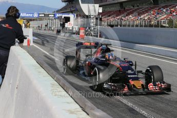World © Octane Photographic Ltd. Scuderia Toro Rosso STR11 – Carlos Sainz. Wednesday 2nd March 2016, F1 Winter testing, Circuit de Barcelona Catalunya, Spain, Day 6. Digital Ref : 1509LB1D5856