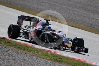 World © Octane Photographic Ltd. Scuderia Toro Rosso STR11 – Carlos Sainz. Wednesday 2nd March 2016, F1 Winter testing, Circuit de Barcelona Catalunya, Spain, Day 6. Digital Ref : 1509LB1D5947