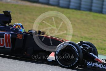 World © Octane Photographic Ltd. Scuderia Toro Rosso STR11 – Carlos Sainz. Wednesday 2nd March 2016, F1 Winter testing, Circuit de Barcelona Catalunya, Spain, Day 6. Digital Ref : 1509LB1D5955