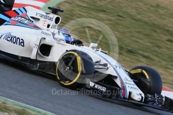 World © Octane Photographic Ltd. Williams Martini Racing, Williams Mercedes FW38 – Valtteri Bottas. Wednesday 2nd March 2016, F1 Winter testing, Circuit de Barcelona Catalunya, Spain, Day 6. Digital Ref : 1509LB1D6239