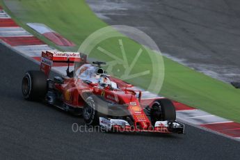 World © Octane Photographic Ltd. Scuderia Ferrari SF16-H – Sebastian Vettel. Wednesday 2nd March 2016, F1 Winter testing, Circuit de Barcelona Catalunya, Spain, Day 6 Digital Ref : 1509LB1D6345