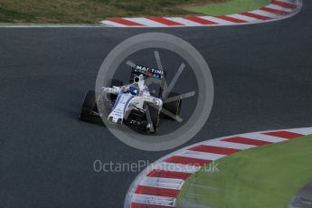 World © Octane Photographic Ltd. Williams Martini Racing, Williams Mercedes FW38 – Valtteri Bottas. Wednesday 2nd March 2016, F1 Winter testing, Circuit de Barcelona Catalunya, Spain, Day 6. Digital Ref : 1509LB1D6351