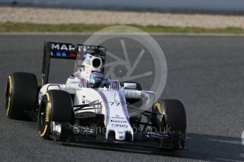 World © Octane Photographic Ltd. Williams Martini Racing, Williams Mercedes FW38 – Valtteri Bottas. Wednesday 2nd March 2016, F1 Winter testing, Circuit de Barcelona Catalunya, Spain, Day 6. Digital Ref : 1509LB1D6361