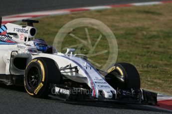 World © Octane Photographic Ltd. Williams Martini Racing, Williams Mercedes FW38 – Valtteri Bottas. Wednesday 2nd March 2016, F1 Winter testing, Circuit de Barcelona Catalunya, Spain, Day 6. Digital Ref : 1509LB1D6366