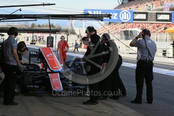 World © Octane Photographic Ltd. Manor Racing MRT05 - Pascal Wehrlein Wednesday 2nd March 2016, F1 Winter testing, Circuit de Barcelona Catalunya, Spain, Day 6. Digital Ref : 1509LB1D6440