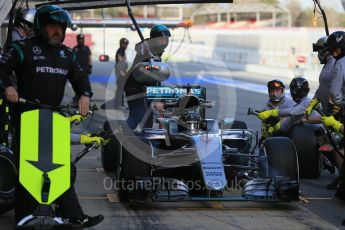 World © Octane Photographic Ltd. Mercedes AMG Petronas W07 Hybrid – Nico Rosberg. Wednesday 2nd March 2016, F1 Winter testing, Circuit de Barcelona Catalunya, Spain, Day 6. Digital Ref : 1509LB1D6477