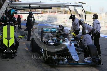 World © Octane Photographic Ltd. Mercedes AMG Petronas W07 Hybrid – Nico Rosberg. Wednesday 2nd March 2016, F1 Winter testing, Circuit de Barcelona Catalunya, Spain, Day 6. Digital Ref : 1509LB1D6486