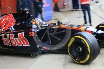 World © Octane Photographic Ltd. Scuderia Toro Rosso STR11 – Carlos Sainz. Wednesday 2nd March 2016, F1 Winter testing, Circuit de Barcelona Catalunya, Spain, Day 6. Digital Ref : 1509LB5D9250