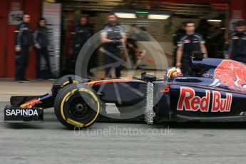 World © Octane Photographic Ltd. Scuderia Toro Rosso STR11 – Carlos Sainz. Wednesday 2nd March 2016, F1 Winter testing, Circuit de Barcelona Catalunya, Spain, Day 6. Digital Ref : 1509LB5D9279