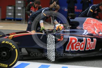 World © Octane Photographic Ltd. Scuderia Toro Rosso STR11 – Carlos Sainz. Wednesday 2nd March 2016, F1 Winter testing, Circuit de Barcelona Catalunya, Spain, Day 6. Digital Ref : 1509LB5D9288