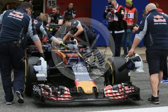 World © Octane Photographic Ltd. Scuderia Toro Rosso STR11 – Carlos Sainz. Wednesday 2nd March 2016, F1 Winter testing, Circuit de Barcelona Catalunya, Spain, Day 6. Digital Ref : 1509LB5D9303