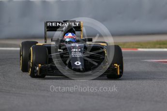 World © Octane Photographic Ltd. Renault Sport F1 Team RS16 – Jolyon Palmer. Thursday 3rd March 2016, F1 Winter testing, Circuit de Barcelona Catalunya, Spain, Day 7. Digital Ref : 1510LB1D6518