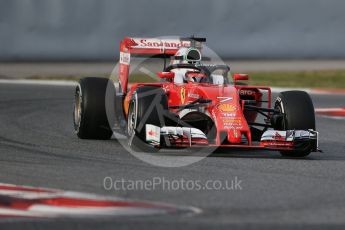 World © Octane Photographic Ltd. Scuderia Ferrari SF16-H – Kimi Raikkonen running with Halo prototype. Thursday 3rd March 2016, F1 Winter testing, Circuit de Barcelona Catalunya, Spain, Day 7. Digital Ref : 1510LB1D6526